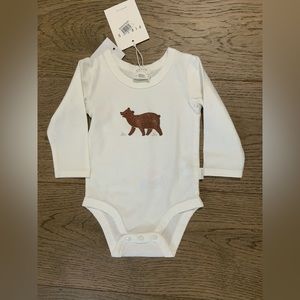 Firsts by Petit Lem Off White Long Sleeve Onesie. Size 3 months.